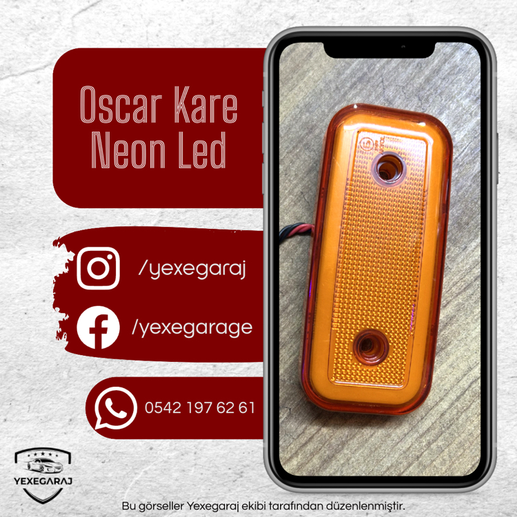 Oscar Kare Neon Led Çift