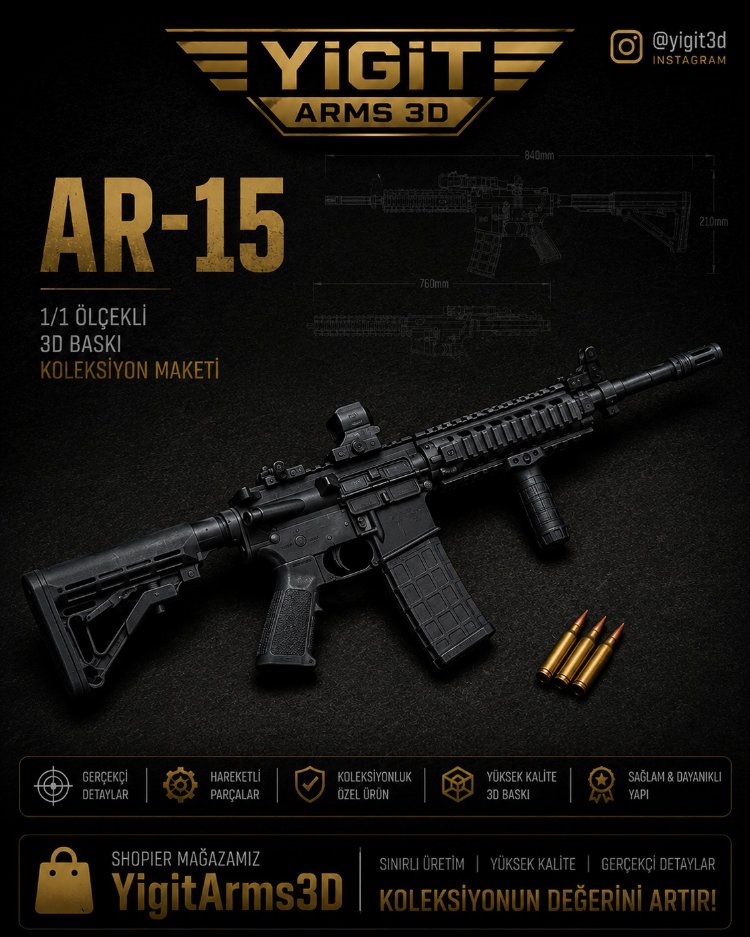 Ar-15 Maketi 1:1 Oranlı