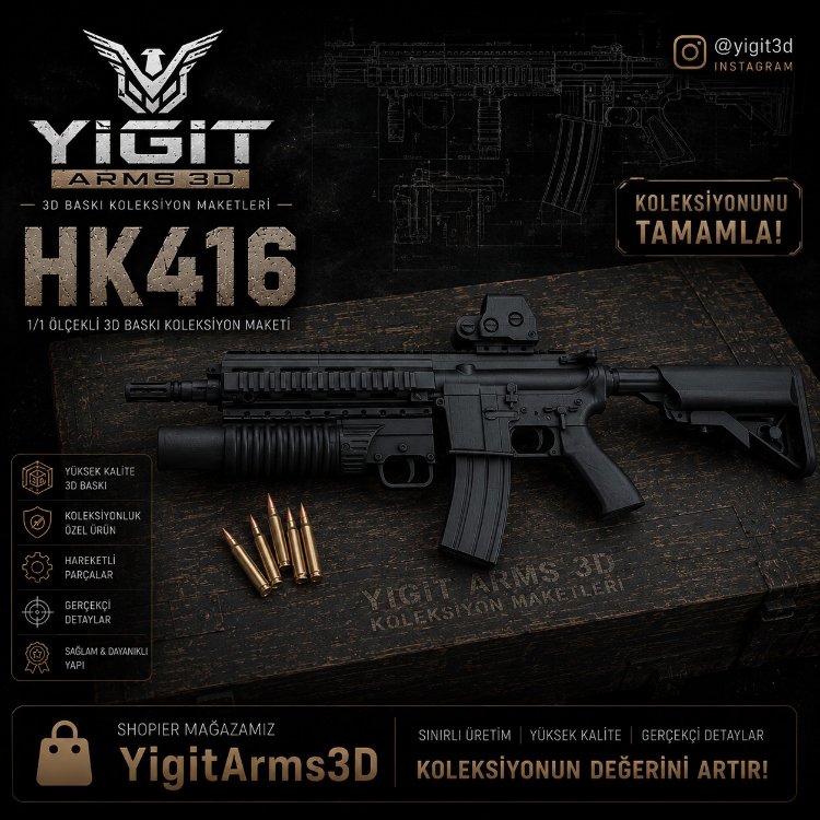 Hk-416 Maketi 1:1 Oranlı
