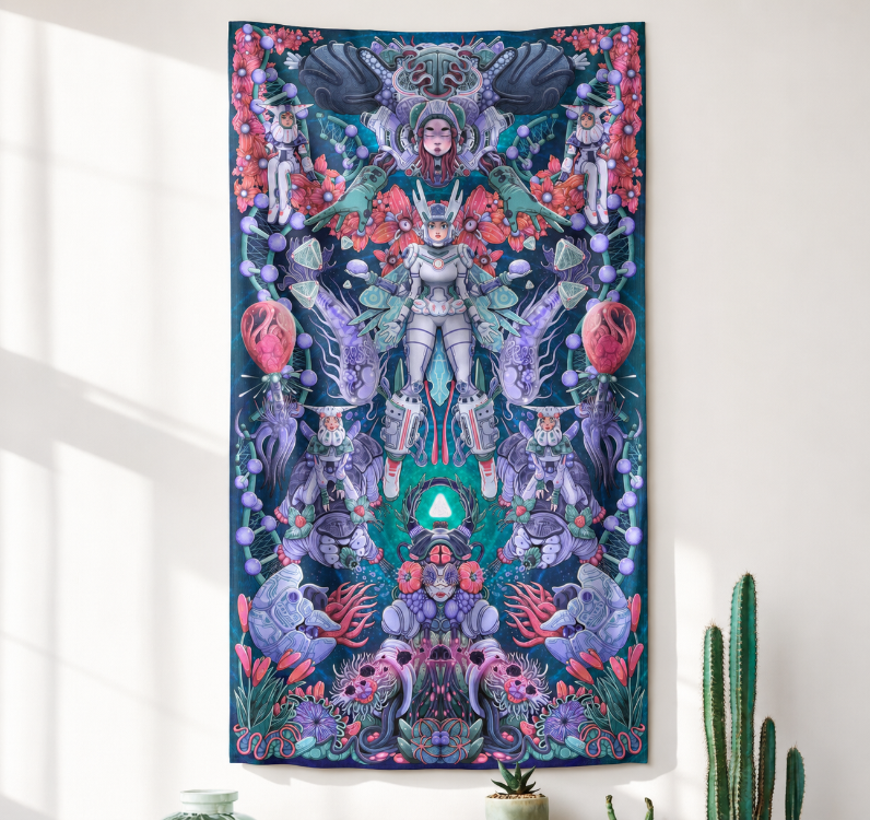 "MICRONAUTS" • 142*85 CM • Duvar Örtüsü