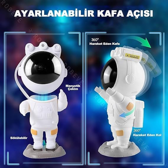 Astronot Projektör Gece Lambası