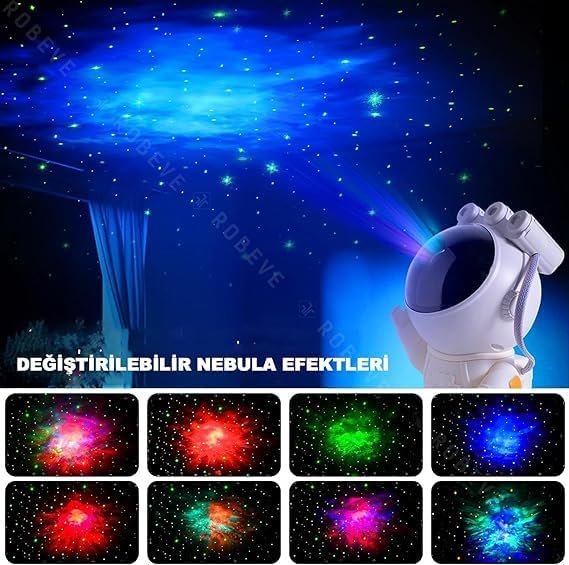 Astronot Projektör Gece Lambası