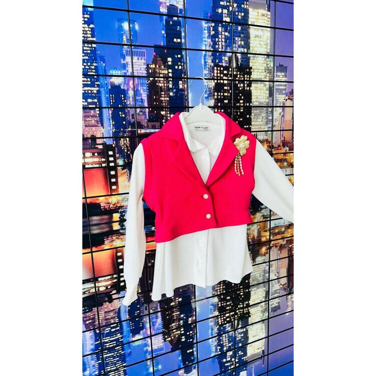 Sevimli Kırmızı Çocuk Elbisesi - Modern Stil