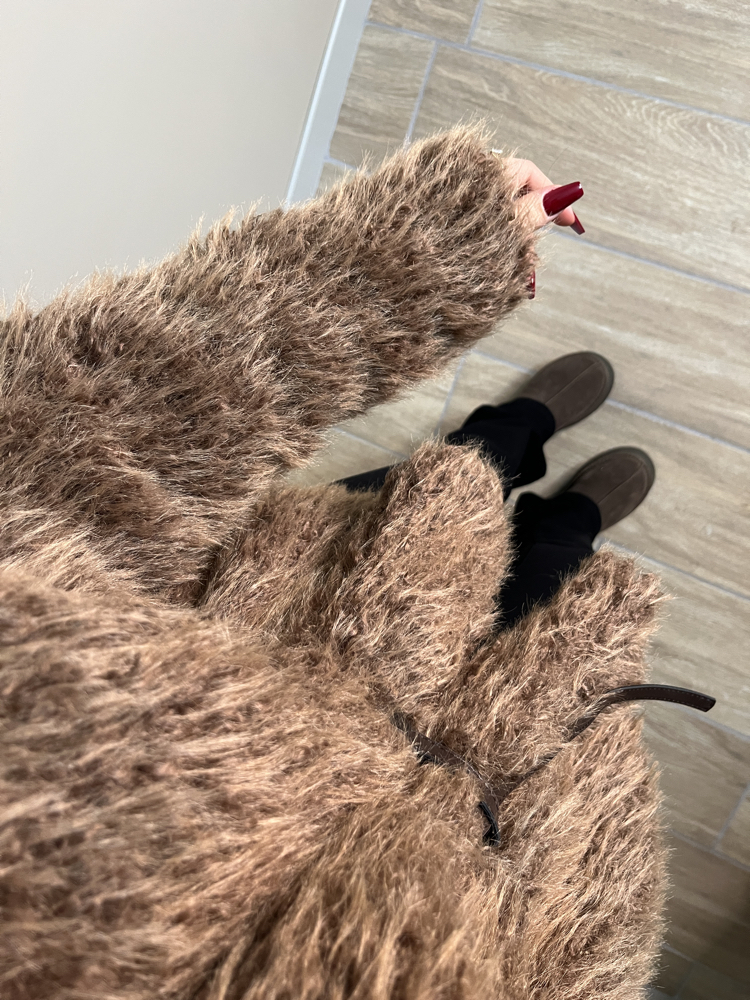 Kemerli Kürk Camel Renk