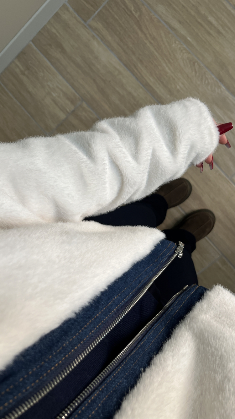 Krem Yumoş Jean Detaylı Mont
