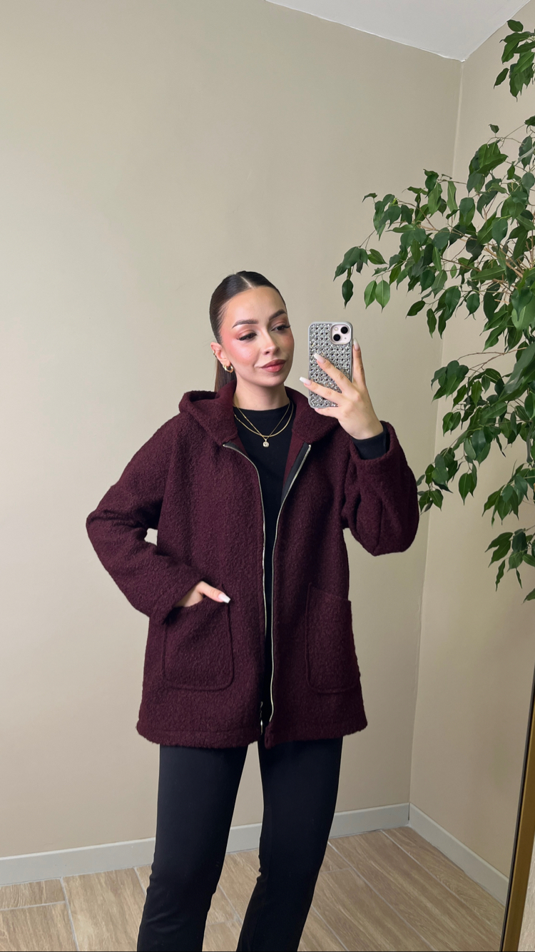 Premium Buklet Ceket Bordo