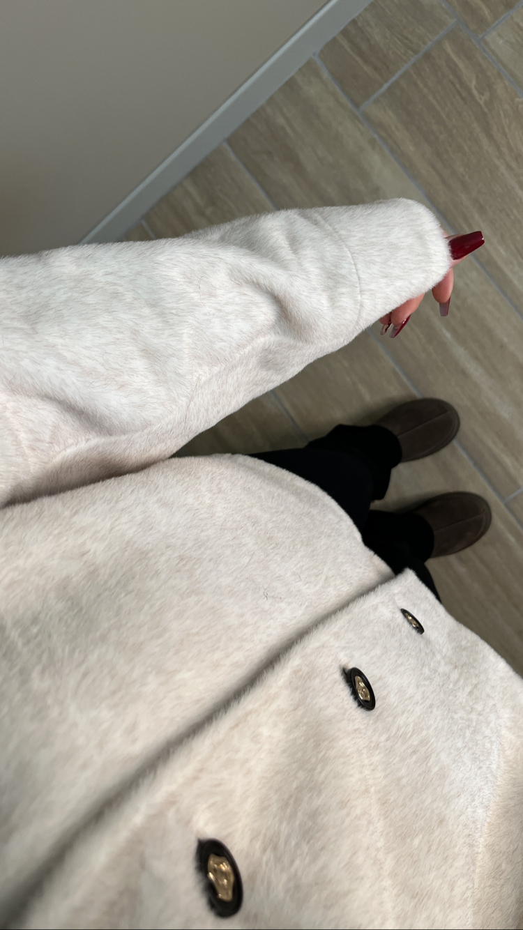 Kürk Yakalı Angora Ceket