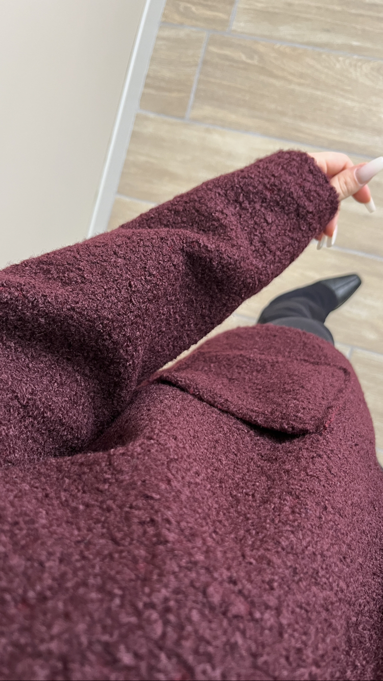 Premium Buklet Ceket Bordo