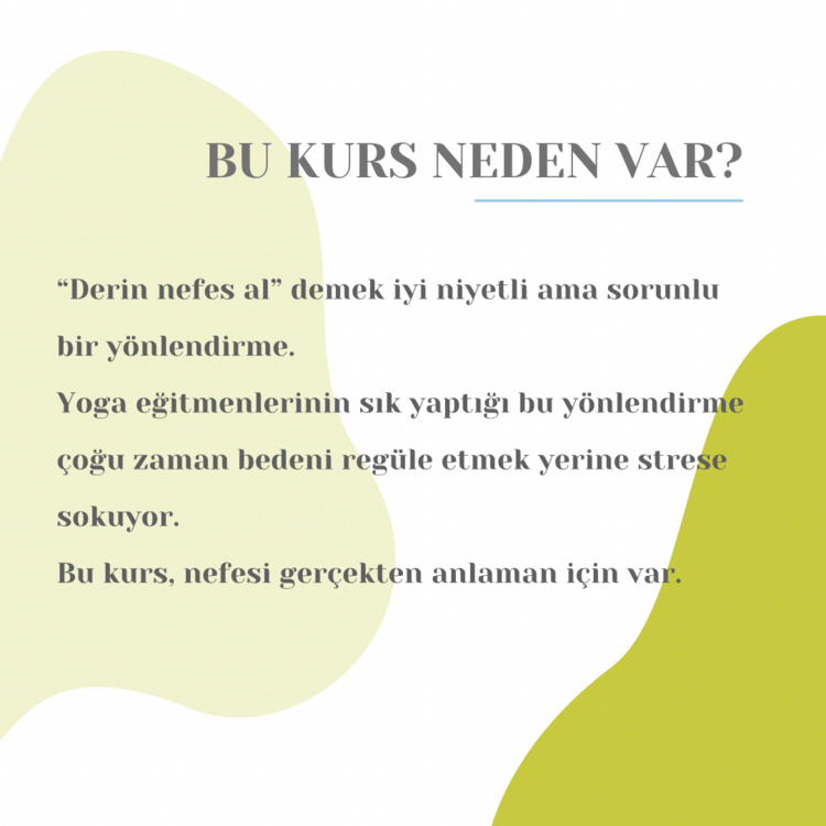 Nefesle Rahatla Mini Kurs-Eğitmen