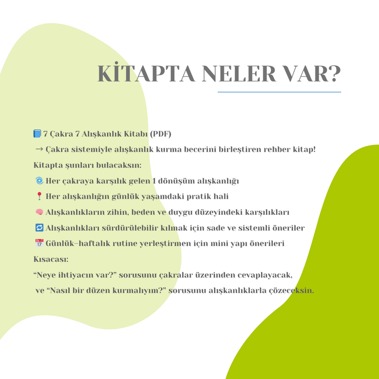 7 Çakra 7 Alışkanlık : Sağlıklı ve Dengeli Bir Yaşam İçin Yol Haritası