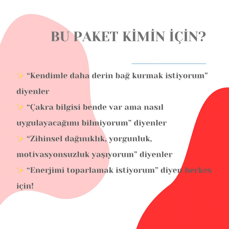ÇAKRA SİSTEMİYLE BÜTÜNSEL DÖNÜŞÜM PAKETİ