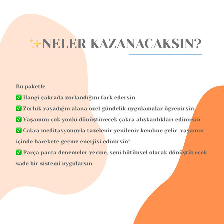 ÇAKRA SİSTEMİYLE BÜTÜNSEL DÖNÜŞÜM PAKETİ