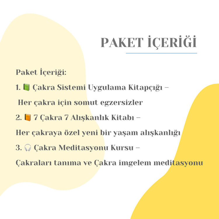 ÇAKRA SİSTEMİYLE BÜTÜNSEL DÖNÜŞÜM PAKETİ