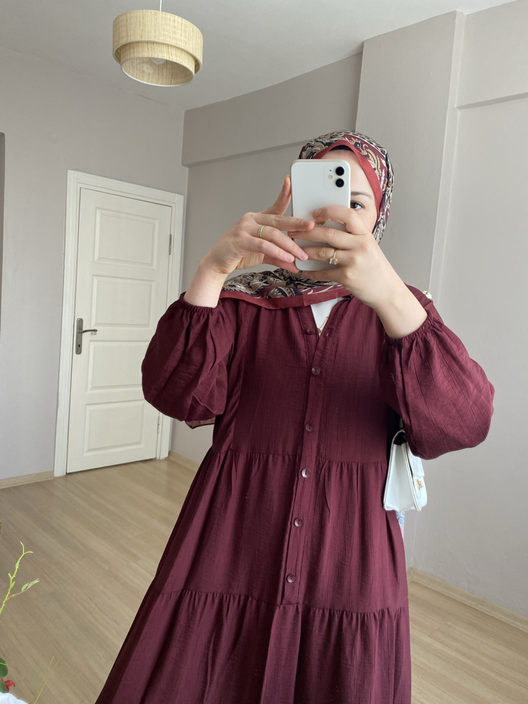 Laysa Elbise Bordo