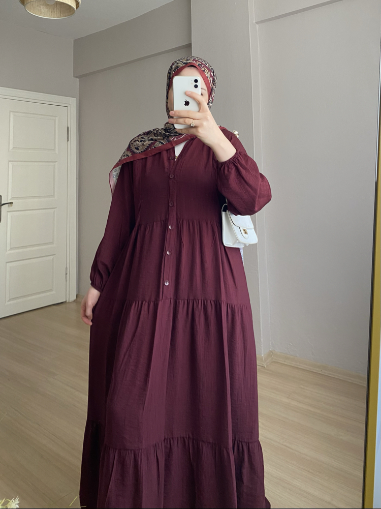 Laysa Elbise Bordo