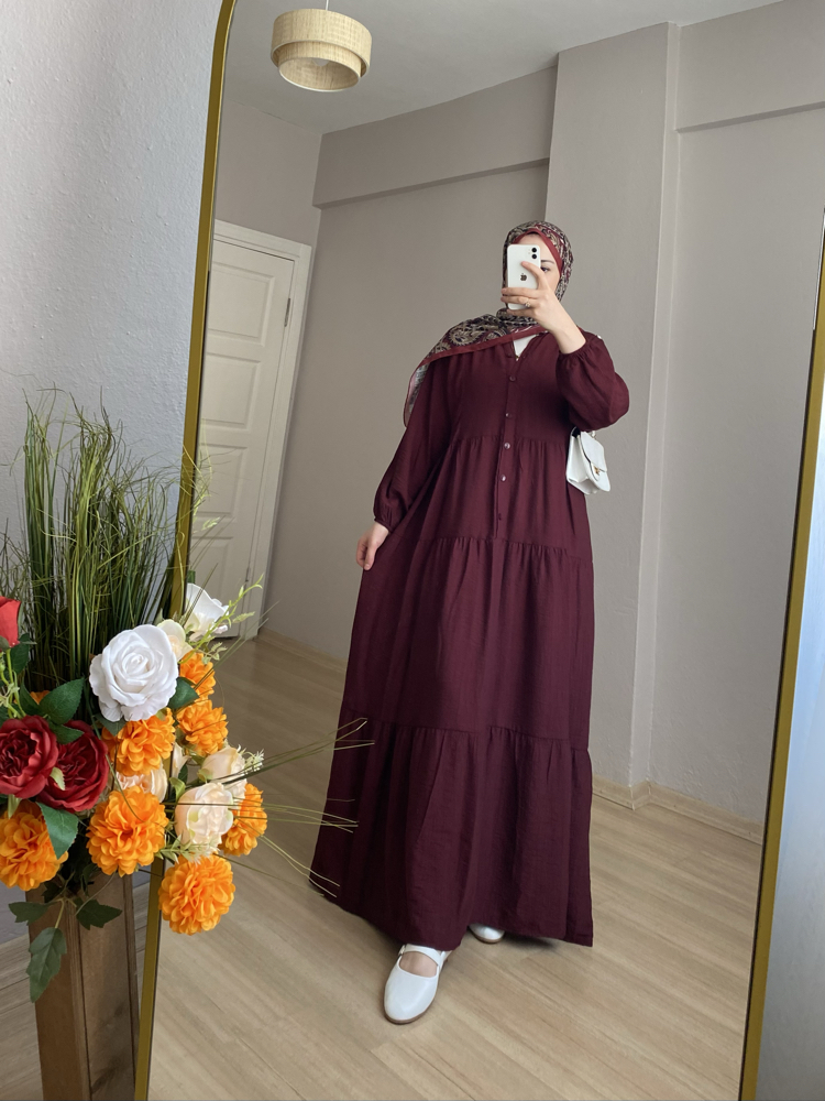 Laysa Elbise Bordo