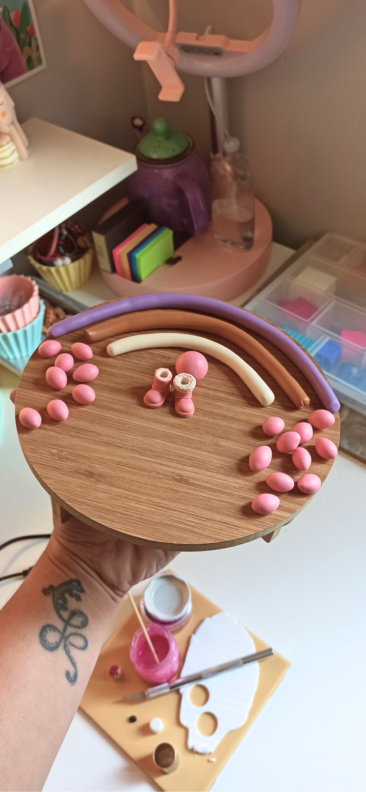 Mini Ugg Küpe - pembe