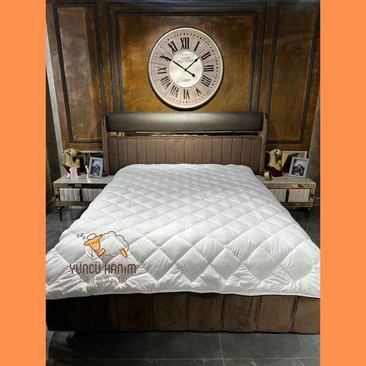  Kuzu Yünü Yorgan Çift Kişilik 195x215 cm  3kg Merinos Kuzu Yünü