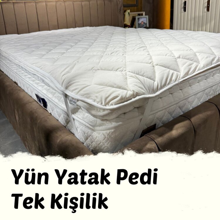 Yün Yatak Pedi Tek Kişilik 100-200 2 kg Merinos Kuzu Yünü