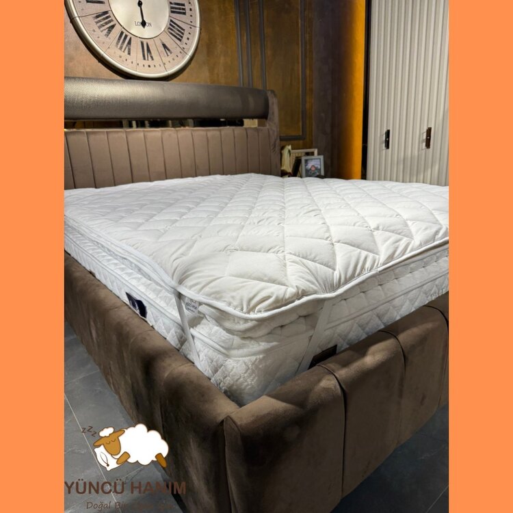 Yün Yatak Pedi Tek Kişilik 100-200 2 kg Merinos Kuzu Yünü
