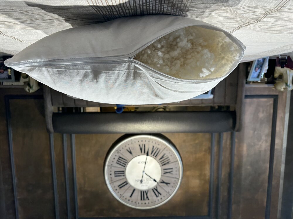 1 Adet Doğal Kuzu Boncuk Yünü Yastık 50x70 cm 1 kg ağırlığında  Merinos Kuzu Yünü