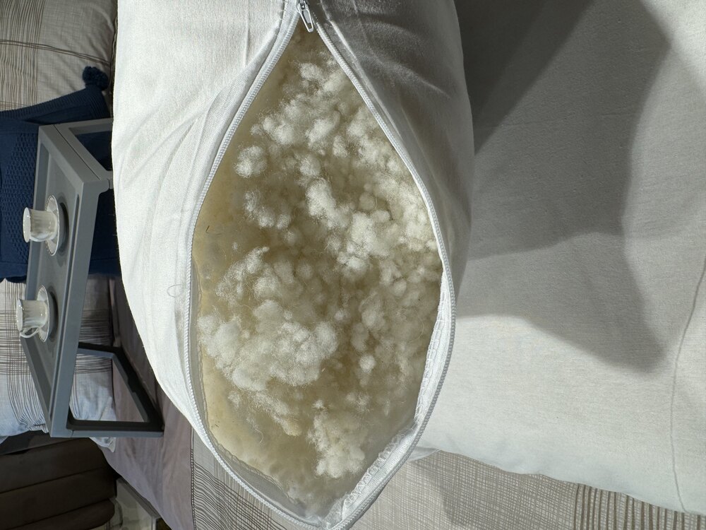 1 Adet Doğal Kuzu Boncuk Yünü Yastık 50x70 cm 1 kg ağırlığında  Merinos Kuzu Yünü
