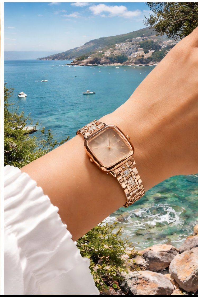 Rose Gold Kadın Saat – Şık Tasarım – 3 ATM Su Geçirmez – Metal Kordon