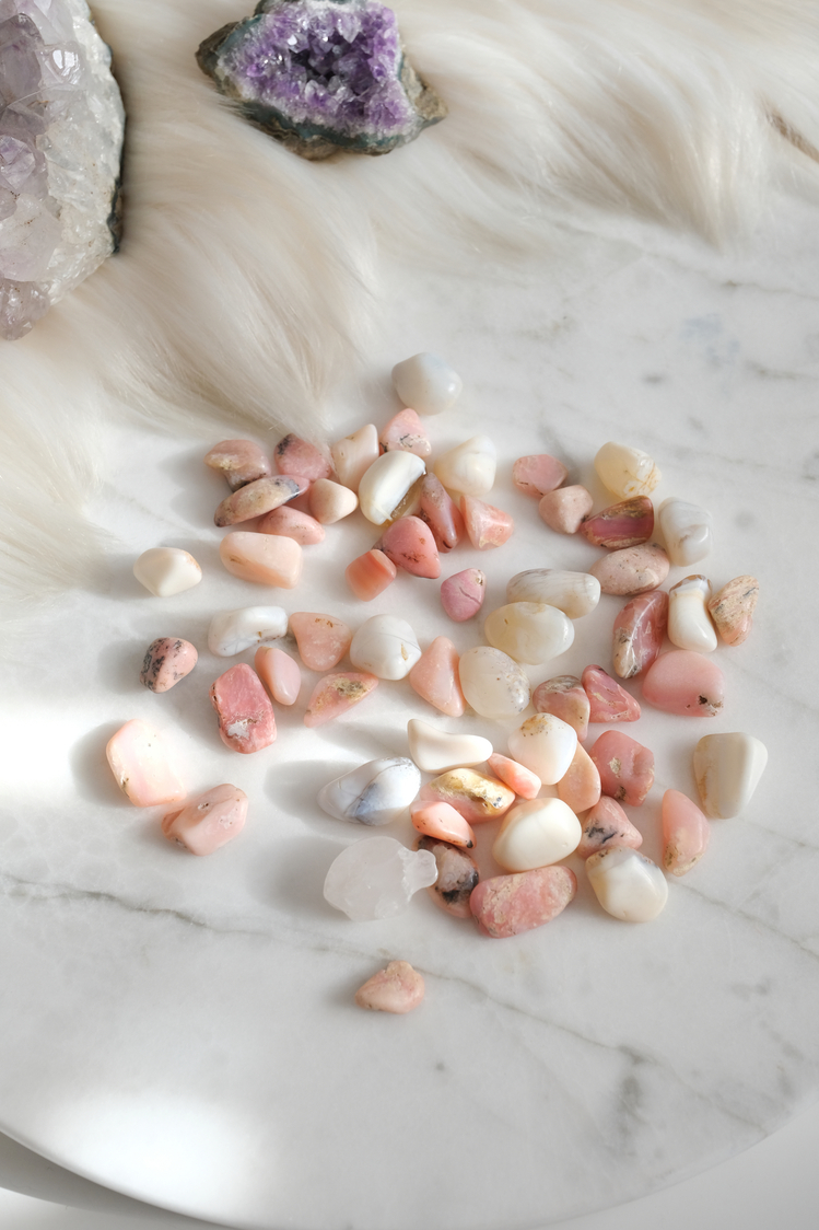 25 gr. Pembe Beyaz Karışık Opal Doğaltaş