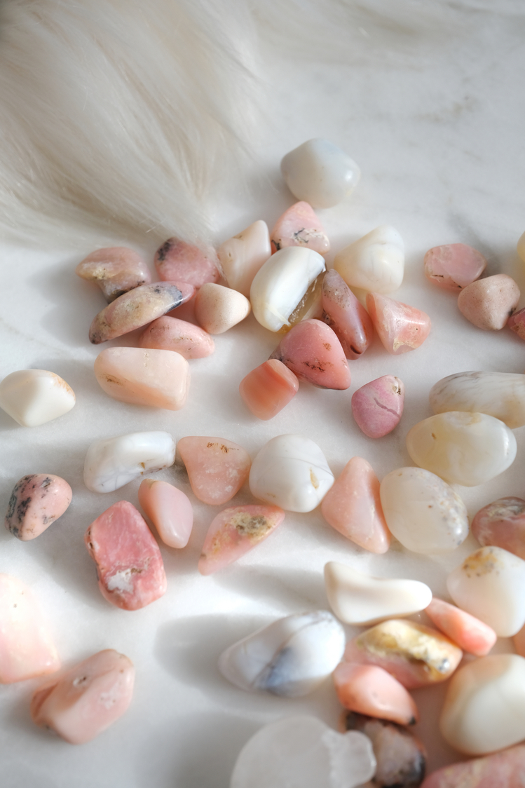 25 gr. Pembe Beyaz Karışık Opal Doğaltaş