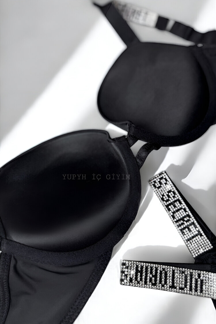 Victoria’s Secret İthal Siyah Destekli Very Sexy Shine Takım