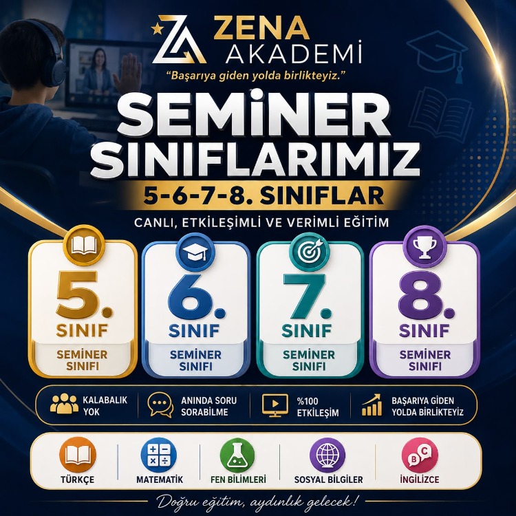 ZENA AKADEMİ 1. DÖNEM SEMİNER DİJİTAL İÇERİK (18 HAFTA)