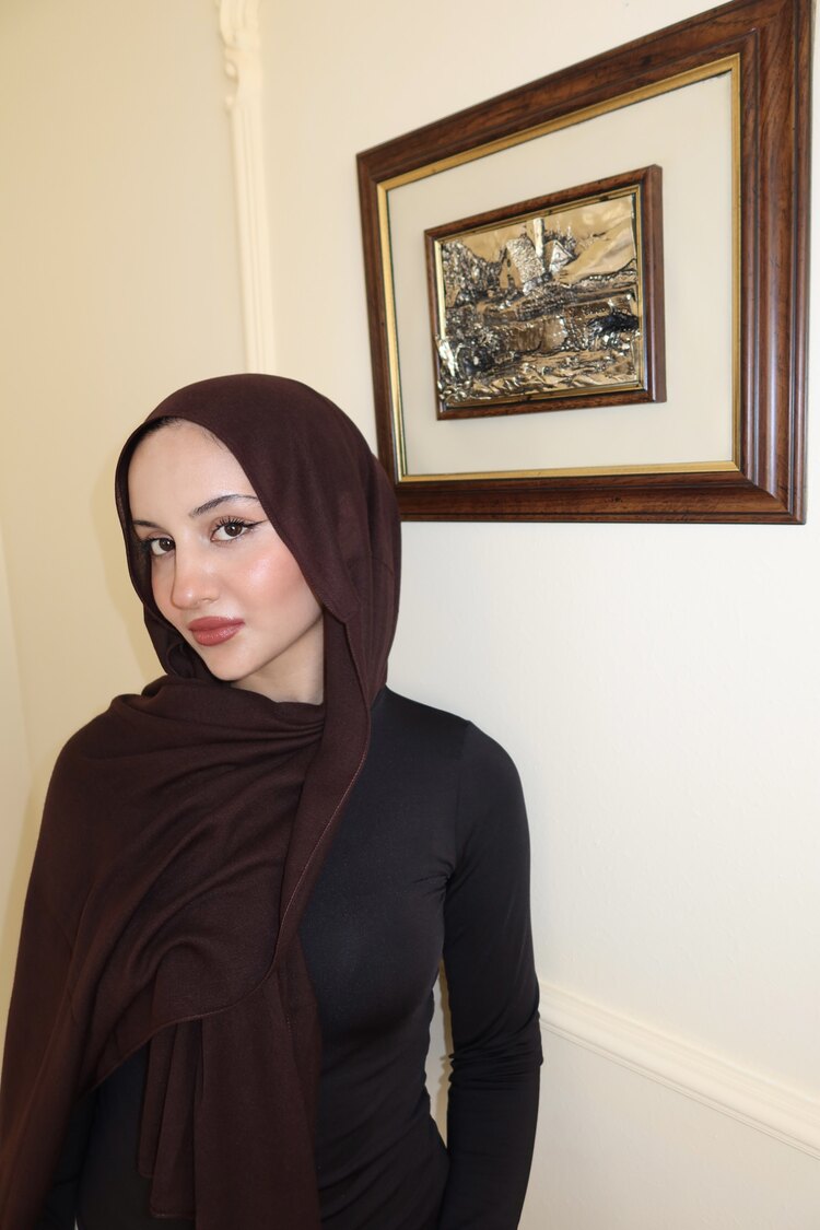 Dark Brown Modal Şal