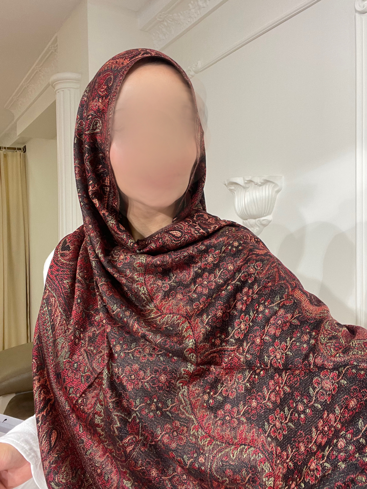 Pashmina Şal Brown Red