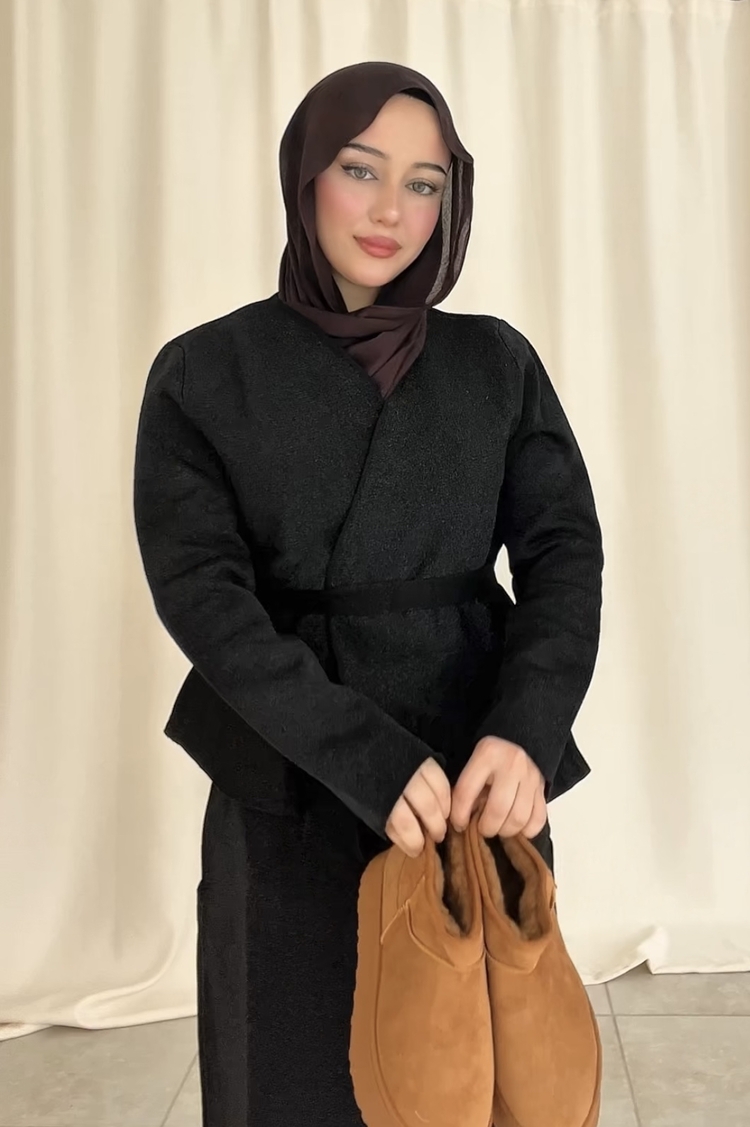 Simli Etek Ceket Takım