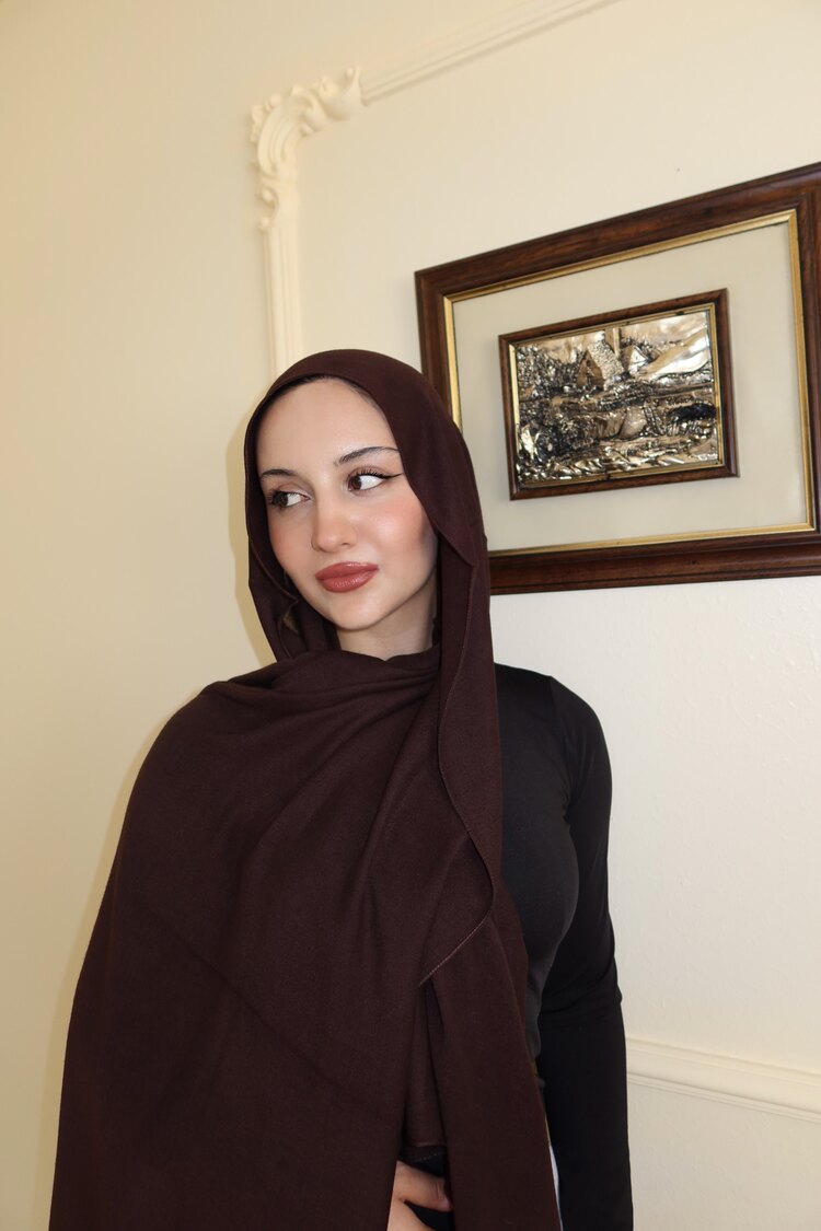 Dark Brown Modal Şal
