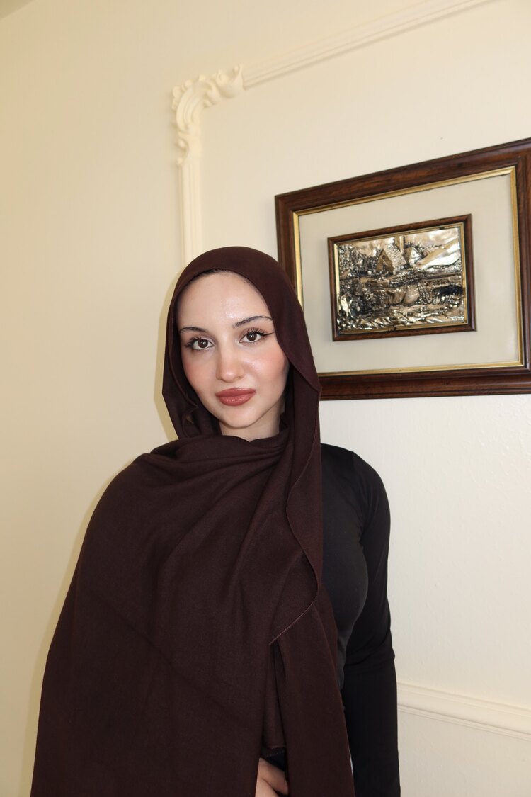 Dark Brown Modal Şal