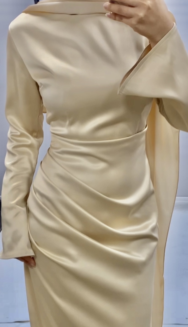 Swan Dress Şampanya Rengi