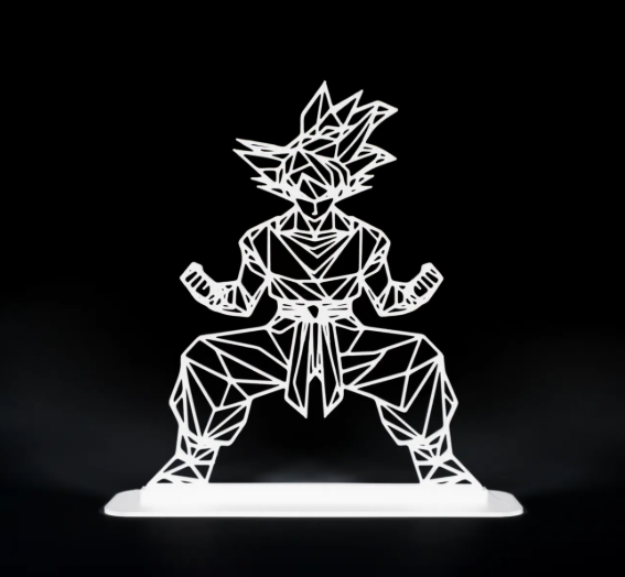 Geometric Low Poly Anime Warrior