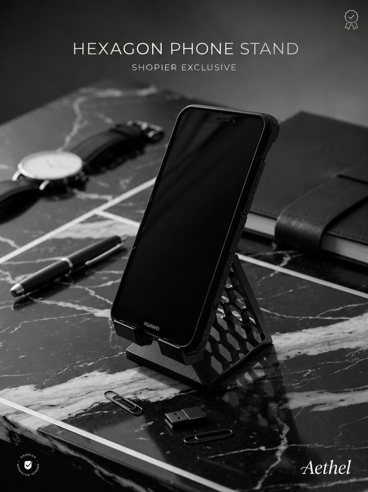 Geometrik Petek Telefon Standı
