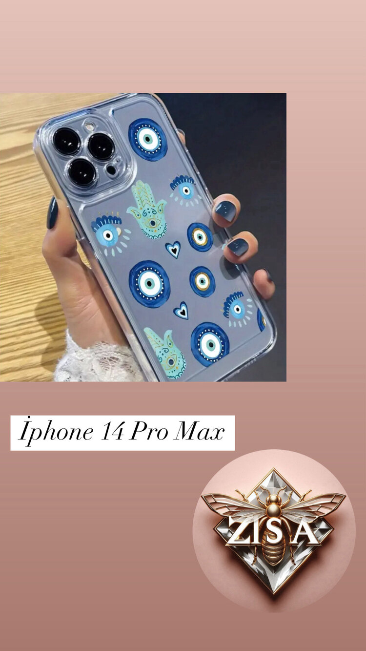 Mavi göz nazar boncuğu trend telefon kılıfı(Iphone14pro max)