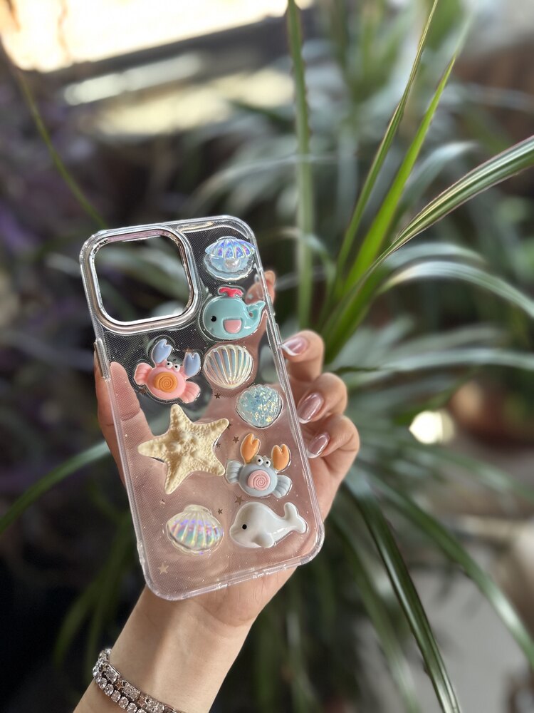 Balina ve Kabuklar ile Yaz Temalı Tasarım telefon kılıfı (İPHONE 11)
