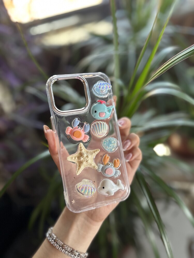 Balina ve Kabuklar ile Yaz Temalı Tasarım telefon kılıfı (İPHONE 11)