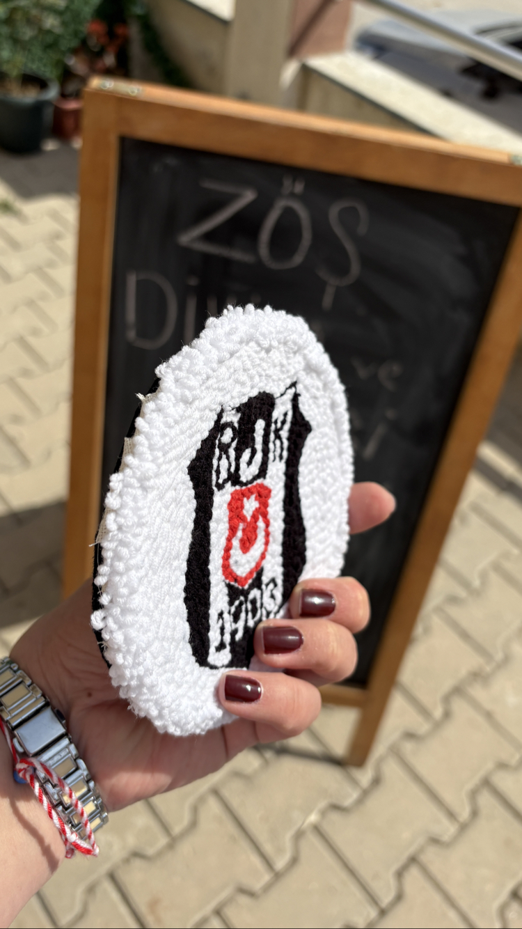Beşiktaş Logolu Punch Bardak Altlığı