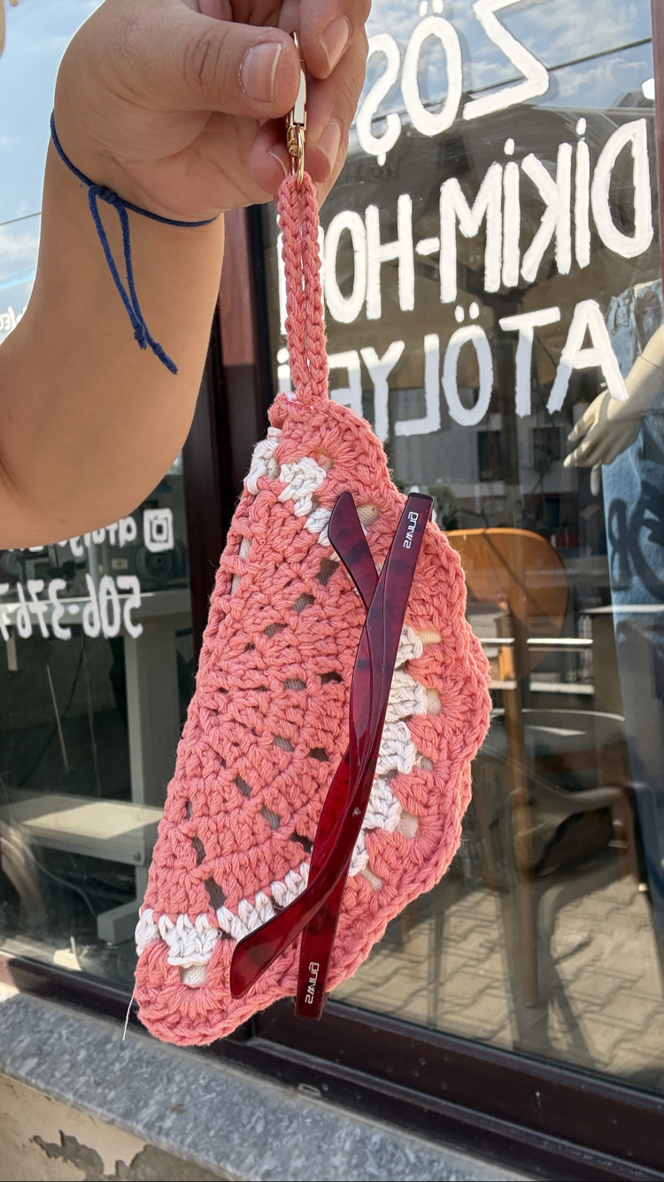 Handmade Örgü Gözlük Kılıfı/Çanta Aksesuarı