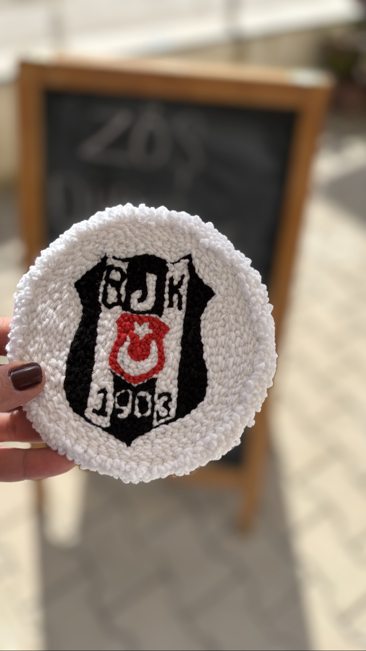 Beşiktaş Logolu Punch Bardak Altlığı
