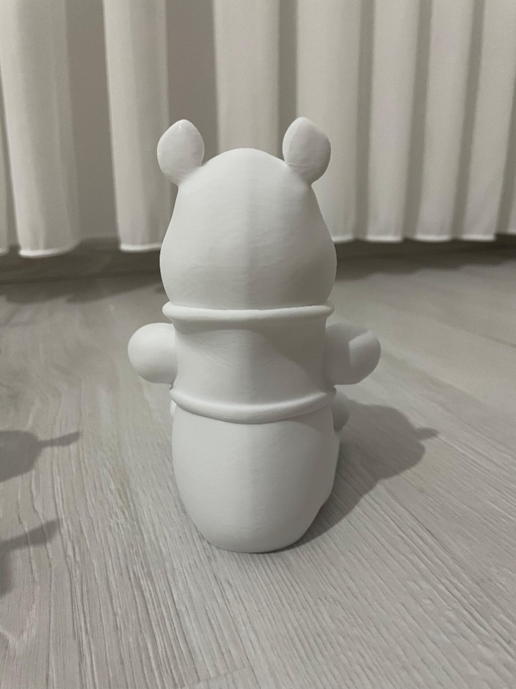 Boyanabilir 3D Winnie Tasarımlı Ayıcık Biblo ve Hobi Seti