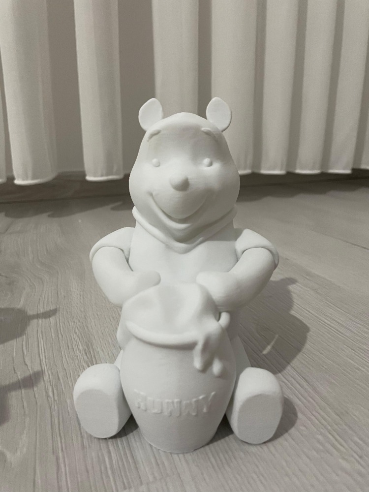 Boyanabilir 3D Winnie Tasarımlı Ayıcık Biblo ve Hobi Seti
