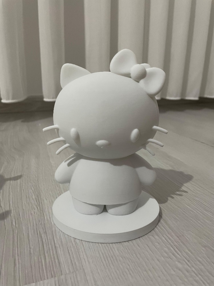 Boyanabilir 3D Hello Kitty Temalı Biblo ve Hobi Seti