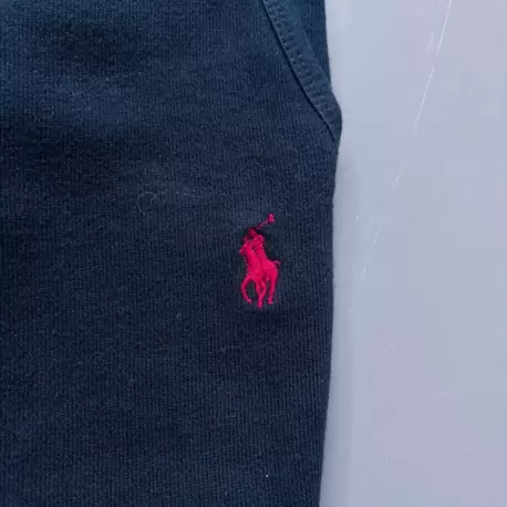 Polo Ralph Lauren Siyah Renk Kırmızı Nakış Detaylı Oversize Eşofman Altı