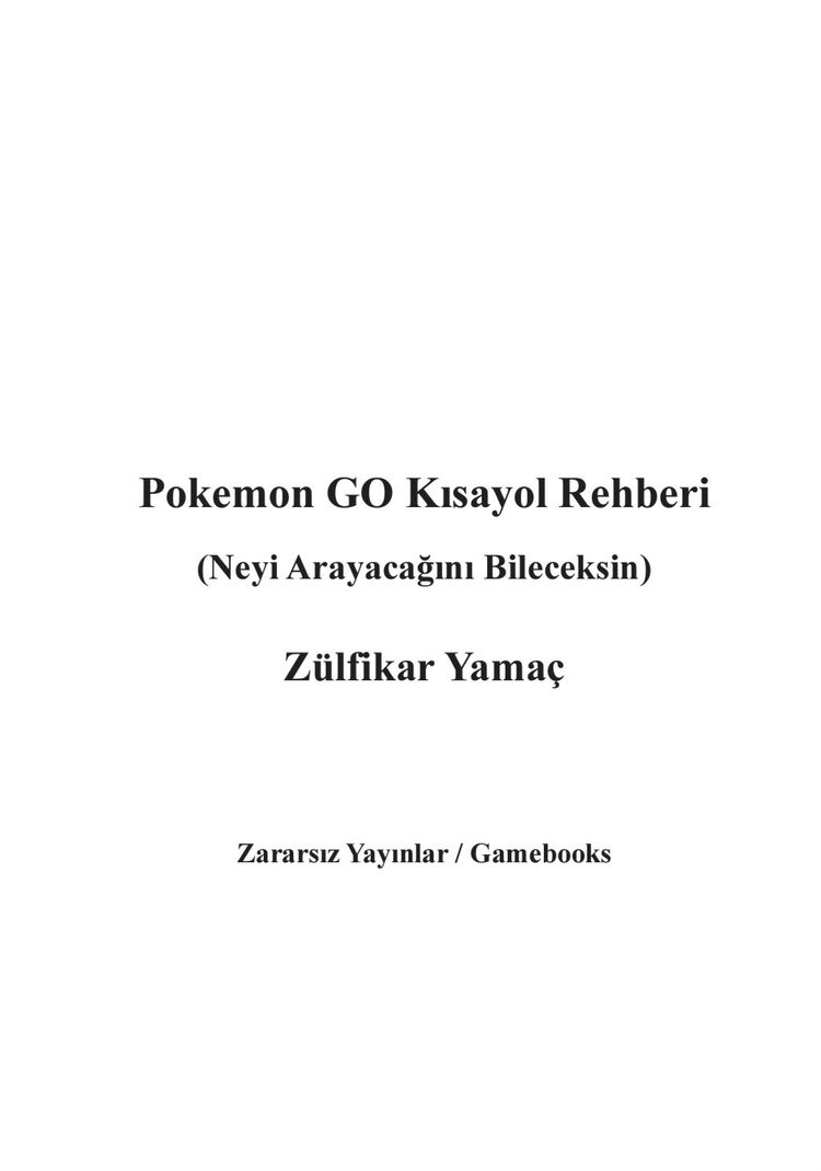 Pokemon GO Kısayol Rehberi E-kitap
